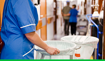 hospital maintenance laundry bin