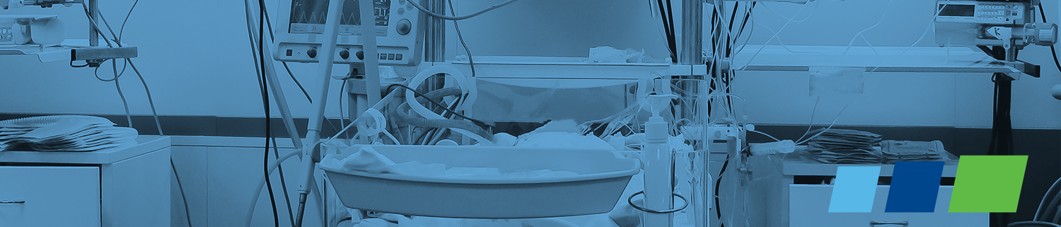 health care infant intensive care bay with logo of Skill.Set.Go.