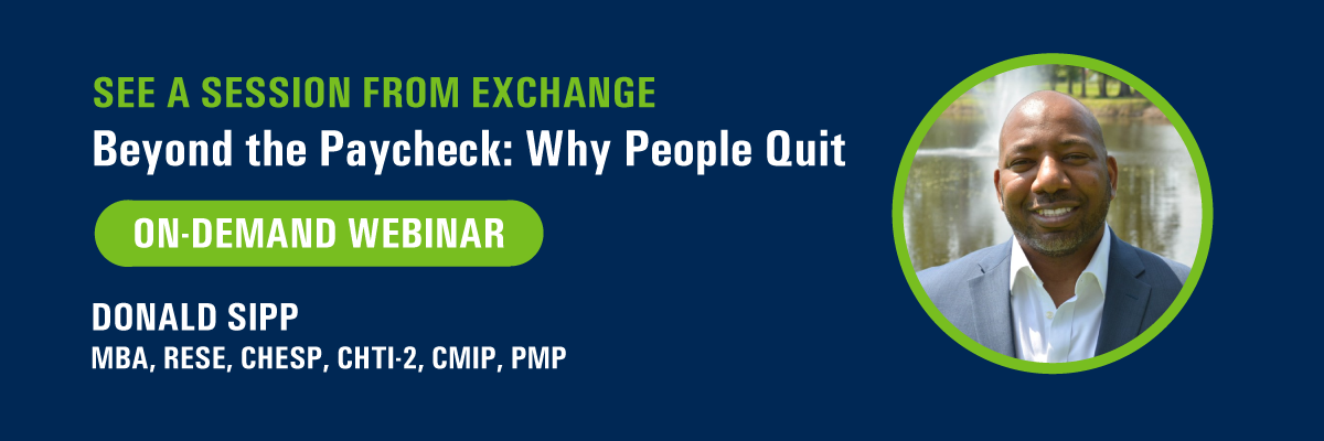 AHE Beyond the Paycheck: Why People Quit Webinar Banner