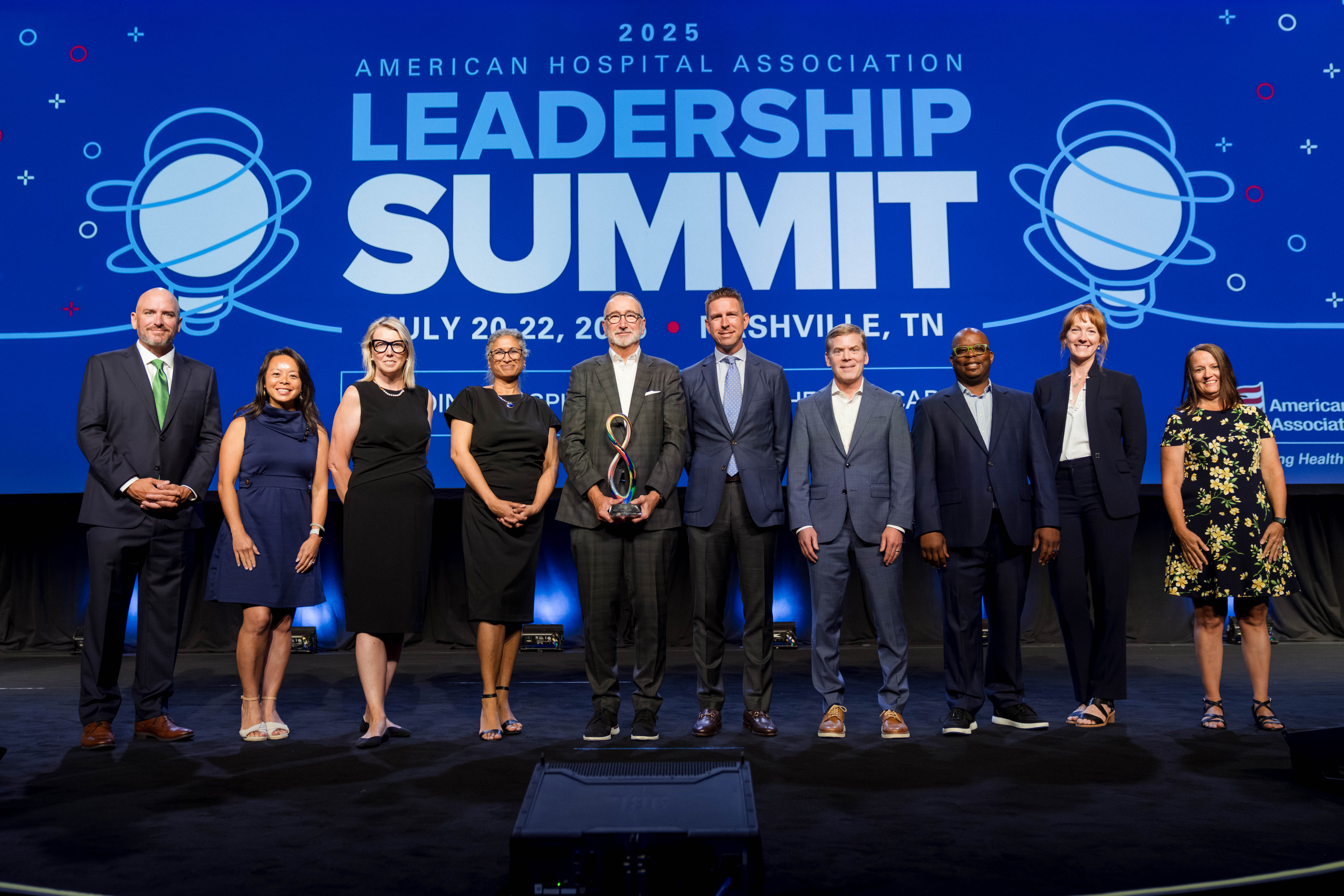 Fairview Health Services accepts the Foster G. McGaw Prize at the 2025 AHA Leadership Summit.