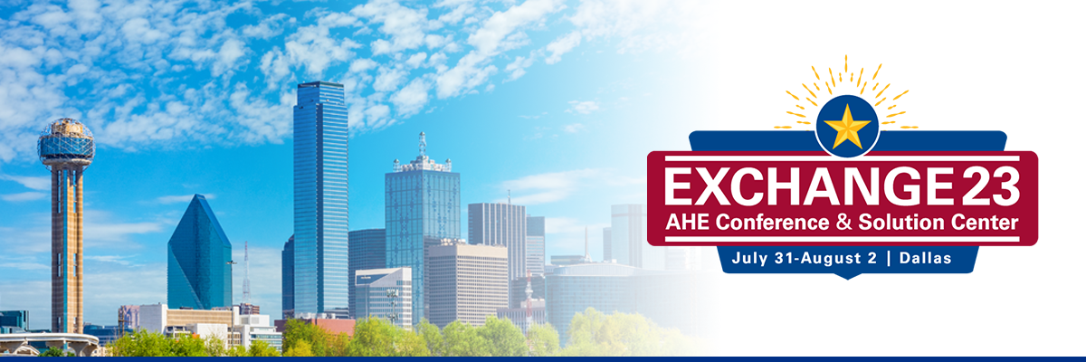 AHE Exchange 2023 Conference Logo and Dallas